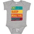 thumbnail image 3 of Inktastic Eat Sleep Muay Thai Repeat Boys or Girls Baby Bodysuit, 3 of 5