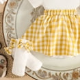 thumbnail image 6 of JUMEYU Baby Girls' Dresses Newborn Baby Girl Outfit Short Sleeve Romper Infant Cute Summer Clothes Set 0 3 6 9 12 18 24 Months (Yellow,12-18 Months), 6 of 6