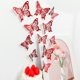 thumbnail image 5 of Juego de 12 Pegatinas Decorativas de Mariposas para San Valentín | Diseño de Lazo Metálico Dorado de Doble Capa 3D | Calcomanías Románticas Ligeras de Plástico Rojo para Pared o Ventana, Ideales para, 5 of 6
