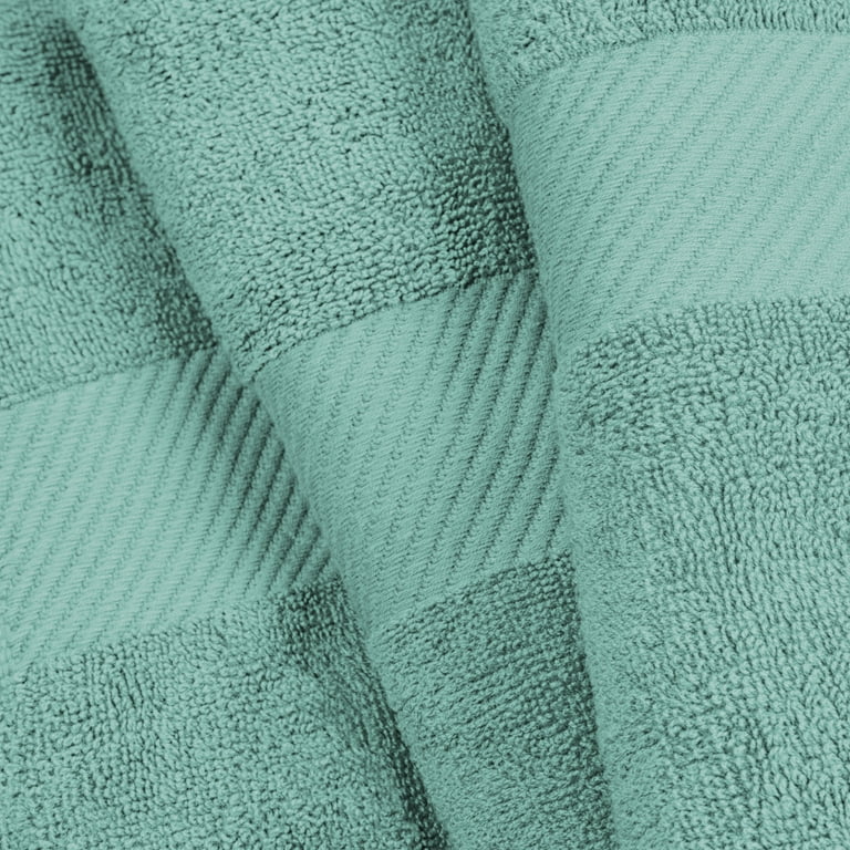 Superior Classic Modern Traditional 6 Piece Egyptian Cotton Bath Towel Collection Sea Foam Green