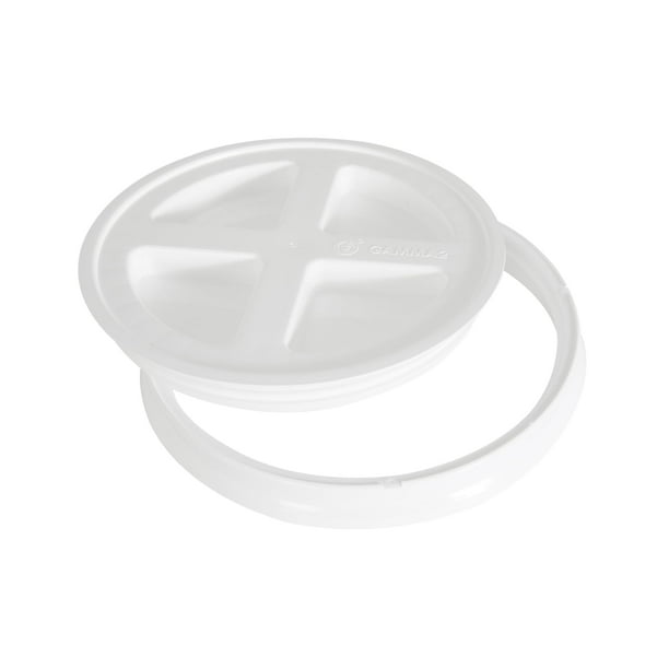 Tapa para contenedor de comida para mascotas Gamma2 Seal, blanca, 3.5 a 7 galones