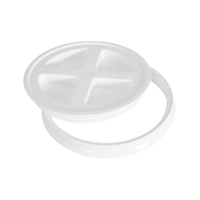 Tapa para contenedor de comida para mascotas Gamma2 Seal, blanca, 3.5 a 7 galones