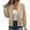 Beige, variant on Women's Lightweight Layering Jacket with Pockets Versatile Zippered Outerwear for Spring Fall Transition Comfortable Casual Coat