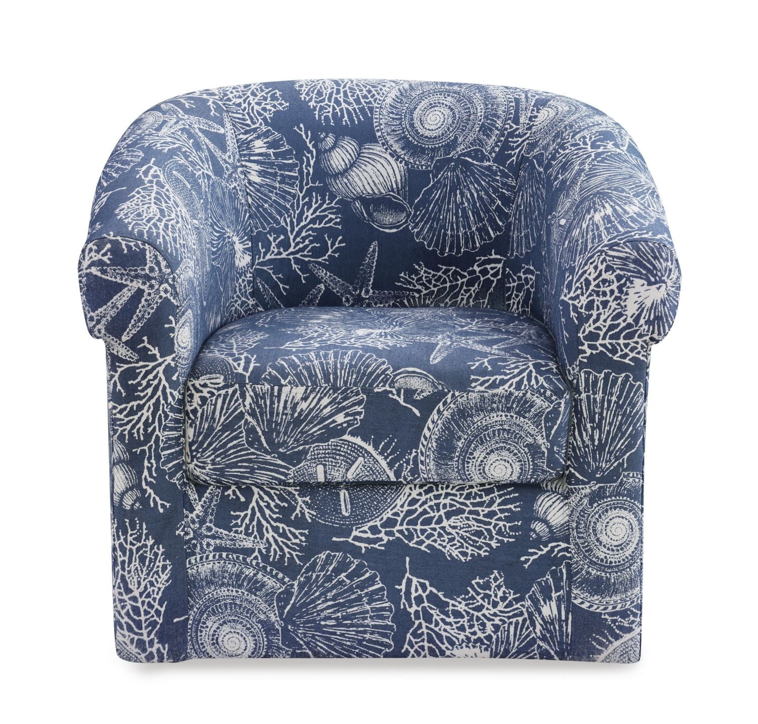 McRae Swivel Club Chair, Blue
