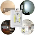 thumbnail image 3 of Led Switch Battery Lights, Led Night Light Switch, Switch Light Battery Operated, Battery Powered Lights Switch, Closet Lights, Stick On Light (4pack-White), 3 of 5
