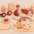 thumbnail image 1 of Natural Wood Fruits And Vegetables Cook Play House Simulation Color Toy Preschool Toy Kitchenware Cognitive Wooden Toy Kids Gift, 1 of 6