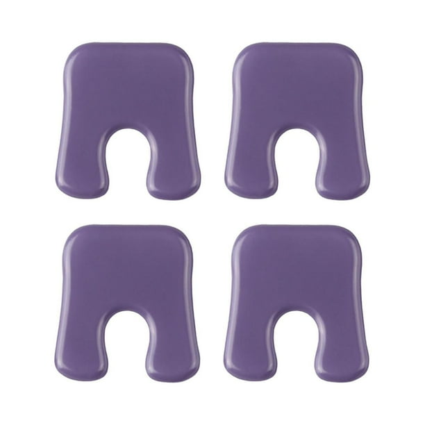4 piezas de almohadillas para callos en forma de U, almohadillas protectoras de gel para callos de pies para hombres y mujeres. Púrpura