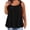 Black, variant on Plus Size Tank Tops Trendy Scoop Neckline Sleeveless Womens Tops Fashion Elasticated Straps Ruffle Hem Summer Tops for casual shopping date,Pink,2XL