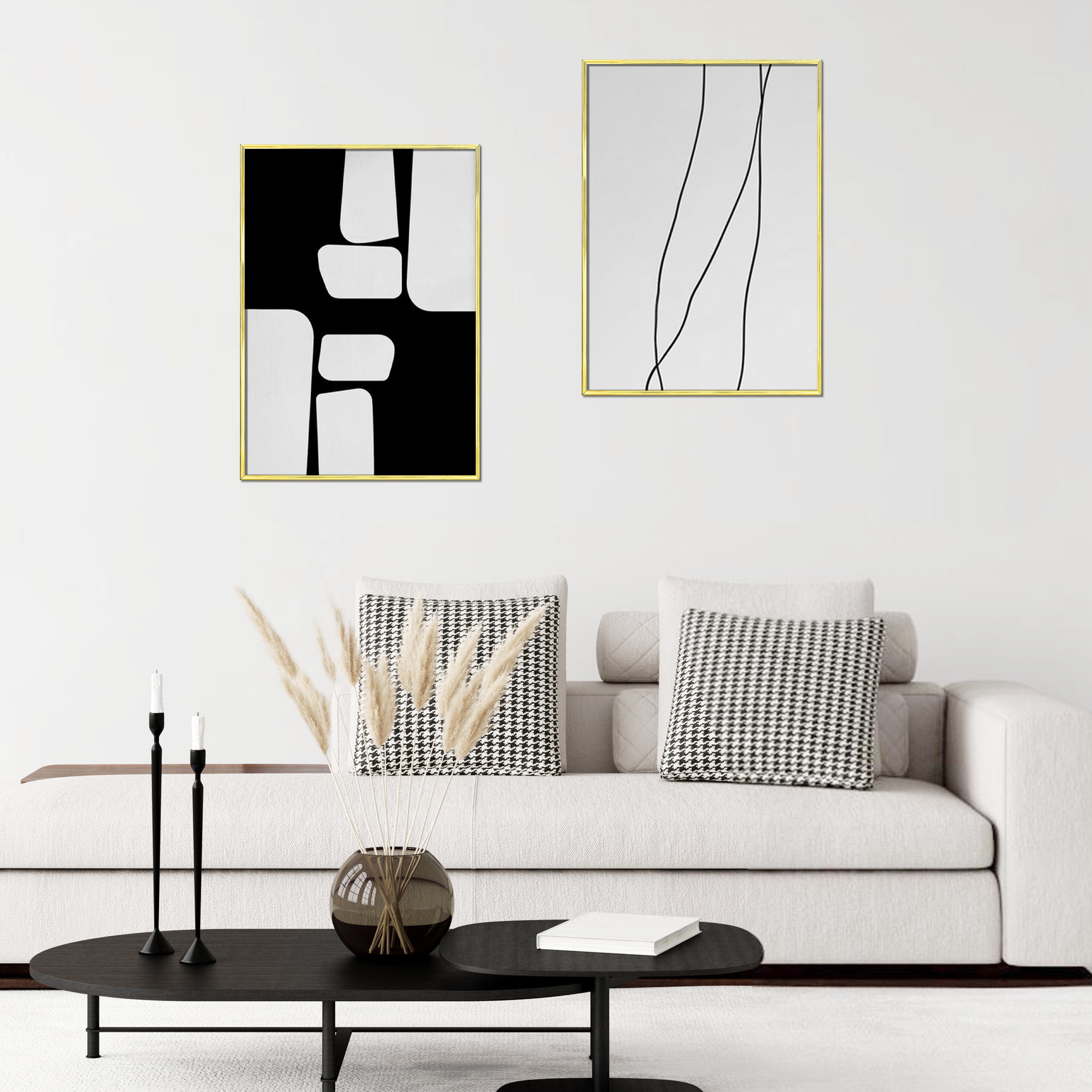 VIOLABBEY 20x28 Picture Frame Set of 5, Gold Picture Frames for Wall Mounting Vertically or Horizontally, Gallery Wall Frame