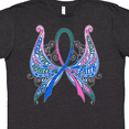 thumbnail image 4 of Inktastic Thyroid Cancer Awareness with Butterfly Ribbon Words T-Shirt, 4 of 5