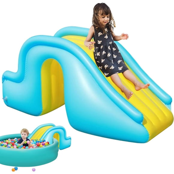 Pool Slides Inflatable Water Slide Durable Swimming Pool Slide Step Inflatable Play Center Pool Accessories for Boys Girls Summer Play