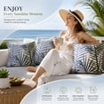 thumbnail image 6 of HONEY HOME 18 in x 18 in Modern Outdoor Bamboo Leaf Throw Pillows, WaterProof Removable Cover (2 Count), 6 of 7