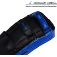 thumbnail image 5 of Kruzak Muay Thai Kick Pad for Training, Kicking Strike Shield for Kickboxing Martial Arts Sparring Taekwondo Muay Thai MMA Karate and Combat Sports (Sold as Single) (Black/Blue), 5 of 7
