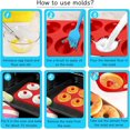 thumbnail image 3 of Paquete de 2 moldes de silicona para donas, 6 cavidades, moldes para pasteles antiadherentes resistentes al calor, ideales para pasteles, galletas, bagels, muffins, 3 of 5