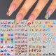 thumbnail image 2 of Pegatinas de manicura francesa, conjunto de calcomanías de uñas de agua con ondas de arcoíris, decoraciones de neón de verano, deslizadores de puntas francesas irregulares, GLJF25-36 de envoltura Tan Jianjun unisex, 2 of 2