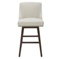 thumbnail image 3 of Kuka Home 30"H Swivel Modern Fabric Barstool in Off white, 3 of 11