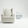 thumbnail image 4 of Storkcraft Serenity Wingback Infant Upholstered Recline Glider with USB, Ivory Boucle, 4 of 10