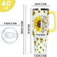 thumbnail image 6 of Nurses Gifts Nurse Tumbler with Handle & Straw - 40 oz Nurse Life Sunflower Cup Coffee Mug Gifts for Women, Graduation, Appreciation, Nurses Week, 6 of 7