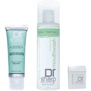 Dr. Sharp Fluoride-Free Natural Mint Oral Care Set, 3 pc