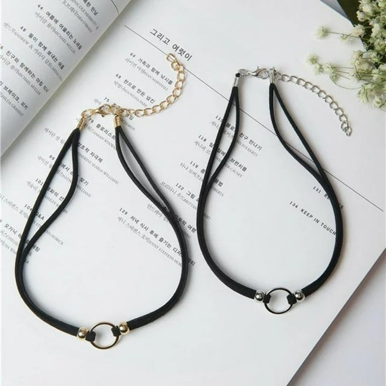 Small black sale choker necklace