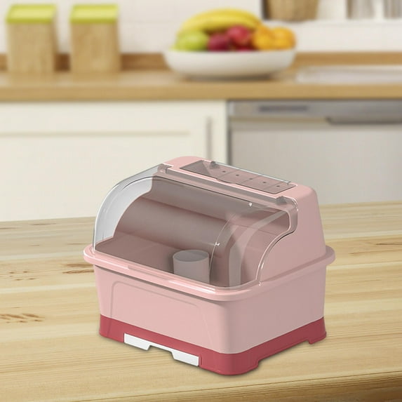 WeiLaiKeQi Soporte para palillos de secado de platos con tapa para cubiertos domésticos de encimera M