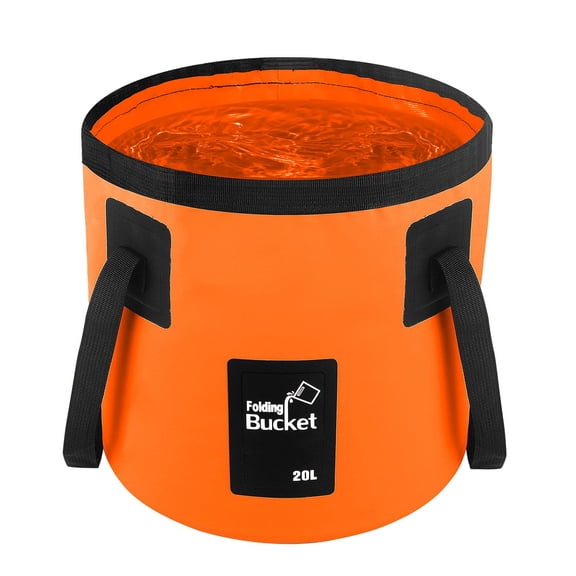 5 Gallon Bucket for Cleaning, Collapsible Mop Bucket Wash Basin Foldable Car Wash Buckets for Fishing Shower Travel, Portable Water Storage Containers for Household RV Essentials and Beach Supplies