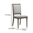 thumbnail image 5 of Nolan Dining Chair Set of 2, Gray Fabric, Dark Brown Hardwood Frame, 5 of 6