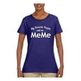 thumbnail image 2 of Wild Bobby My Favorite People Call Me MeMe Mother's Day Women Graphic Tee, Purple, X-Large, 2 of 5