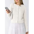 thumbnail image 3 of PRETTYGARDEN Women Lightweight Button Up Cardigan Sweaters | Soft Stretchy, Cozy Cable Knit, Long Sleeve Crew Neck, Trendy Cardigans, Cute Casual Outfits, Early Fall Fashion Clothing, 3 of 9