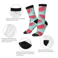thumbnail image 3 of KLL Watermelon Print Cool Socks Men's Women's Crew Socks Funny Crazy Novelty Stockings, 3 of 6