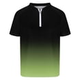 thumbnail image 4 of Camisas de Suéter para Hombre Gradación de Impresión Turndown Cuello Blusa Deportiva, Poliéster Ligero para Verano Casual Y Uso Diario, 4 of 8