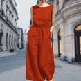 thumbnail image 2 of Combinaisons Amples pour Femmes Combinaisons Décontractées en Coton Taille Haute, 2 of 7