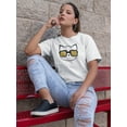 thumbnail image 2 of Cat With Cute Glasses T-Shirt Women -Smartprints Designs, Female XX-Large, 2 of 4