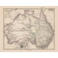 thumbnail image 2 of Stieler 24x20 White Modern Wood Framed Museum Art Print Titled - Australia - Stieler  1885, 2 of 4