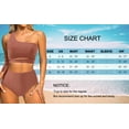 thumbnail image 4 of MOSHU One Shoulder Womens Bikini Sets High Waisted Bathing Suits for Women Tie High Cut Swimsuits, 4 of 6