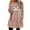 Pink, variant on Lovskoo Fuzzy Fleece Pullover Tops for Women Winter Warm Printed Long Sleeve with Pocket Crewneck Solid Color Warm Top Gray