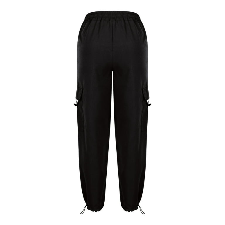 VSSSJ Women's Street Style Cargo Pants Plus Size Drawstring Solid Color Elastic Waist Baggy Trousers Vintage Lounge Tooling Pants with Multi Pockets VSSSJ Women's Street Style Cargo Pants Plus Size Drawstring Solid Color Elastic Waist Baggy Trousers Vintage Lounge Tooling Pants with Multi Pockets