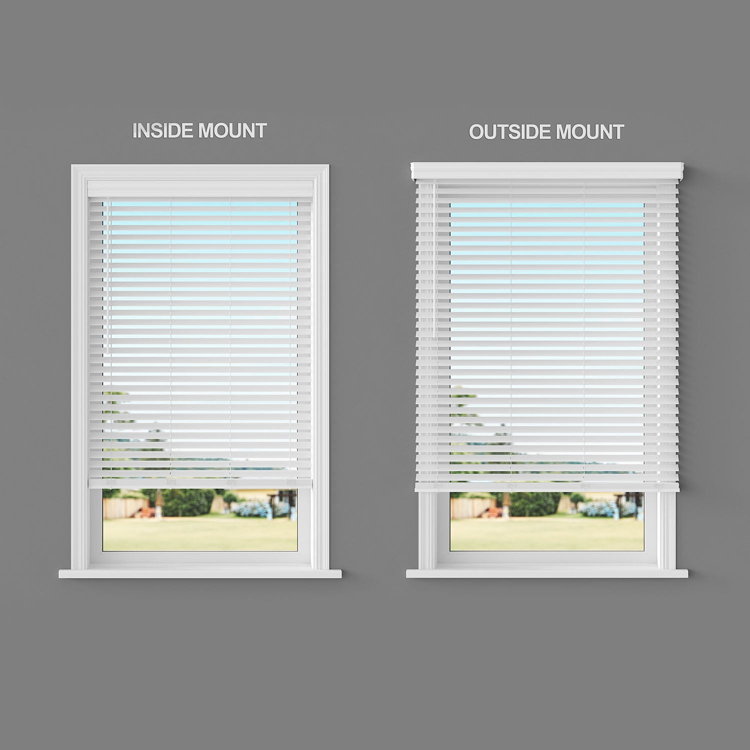 Lumino 2" Room Darkening Faux Wood Textured Slat Blinds, Crisp White, 70"W x 36"H