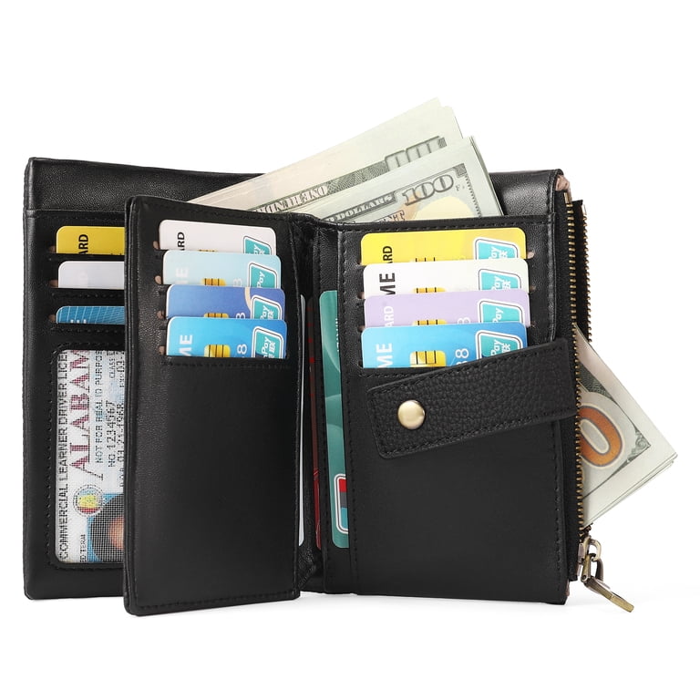 Sendefn Small Women's Leather Bifold Wallet, RFID Blocking photo 6