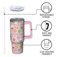 thumbnail image 3 of 30 oz Holiday Snowman Santa Tumbler with Handle and Straw, Stainless Steel Insulated Cup 30 oz, Leak Proof Christmas Mug, Gift Ideas, 3 of 5