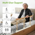 thumbnail image 4 of Miumaeov 3-Speed Bed Fence for The Elderly, Pregnant Women, Disabled, Injured with Non-Slip Textured Gripper flip Barrier-Free handrails, 4 of 13