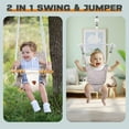 thumbnail image 2 of 2 in 1 Baby Jumper, Toddler Swing and Bouncer, Indoor Outdoor Baby Swings for Infants, White, 2 of 7