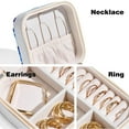 thumbnail image 3 of Mother's Day Flag of Israel Travel Jewelry Box Organizer with Imitation Metal Nylon Zipper, 3 of 6