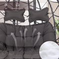 thumbnail image 5 of RADIATA Adult Steel Egg Hanging Chair with Gray Cushion, Dark Gray, 5 of 11