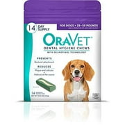 Oravet Dental Hygiene Chews for Medium Dogs 25-50Lbs 14Count