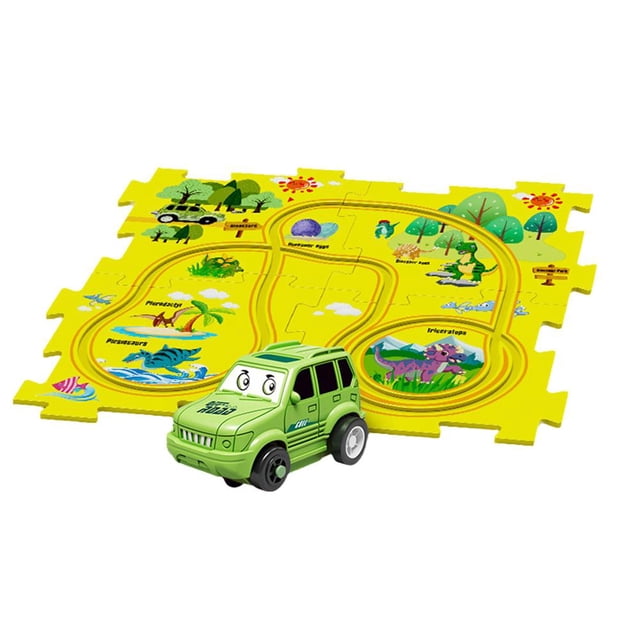 OPDBN Children's Eonal Puzzle Tra Car Play Set DIY Assembly Xmas Electric