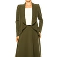 thumbnail image 6 of Solid Open Front Blazer Midi Skirt, Skirt Suits 2-Piece (Women's), 6 of 8