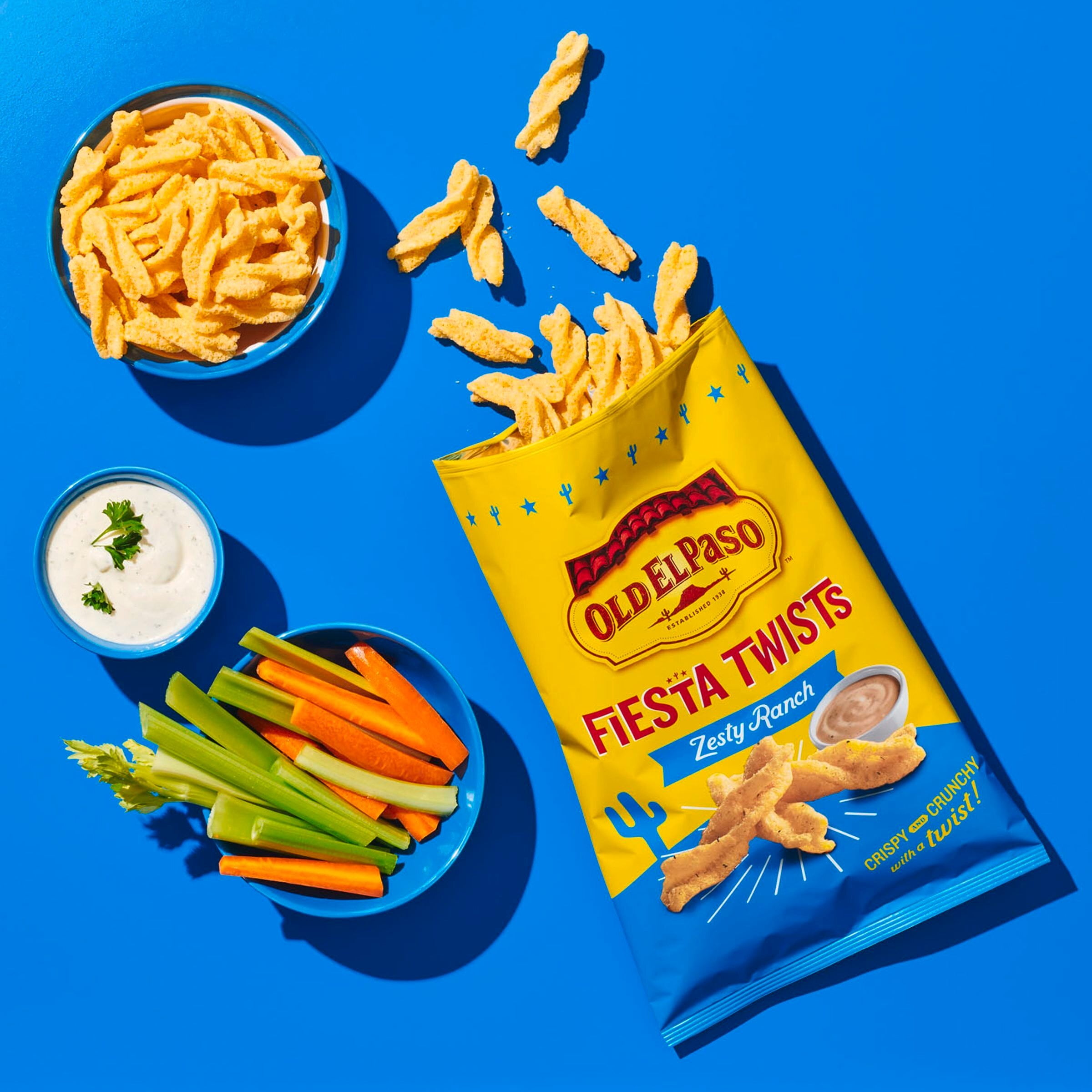 Old El Paso Fiesta Twists, Zesty Ranch, Crispy Corn Snacks, 5.5 oz