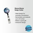 thumbnail image 2 of Abstract Purple Blue Moon Landscape Retractable Reel ID Badge Key Card Name Tag Holder with Clip, 2 of 6