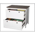 thumbnail image 4 of Pemberly Row Set of 2 47" Writing Desk & Lateral File Cabinet in White/Gray Oak, 4 of 10